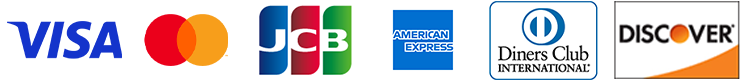 VISA／MASTER／JCB／AMEX／Diners／DISCOVER